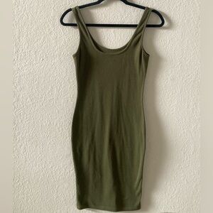 Olive Green Sleeveless Dress